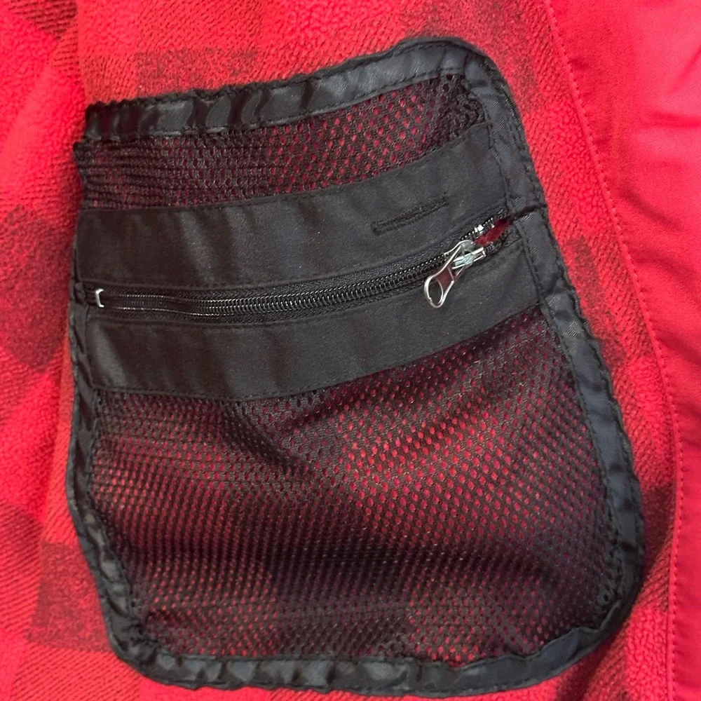 Vintage Ohio State Buckeyes Crable Jacket — Red Check Fleece Lined — Size Large - Picture 3 of 8